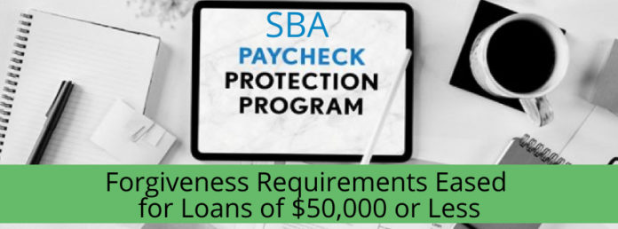 SBA PPP Loan Forgiveness Eased